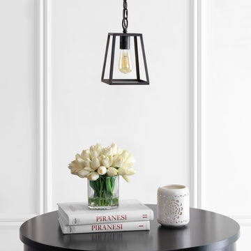 Ira 6.25" Adjustable Drop Metal LED Pendant - JONATHAN Y